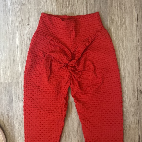 Ruched Butt Lift Leggings High Waist Yoga Pants Textured Scrunch Booty Workout - Picture 6 of 8